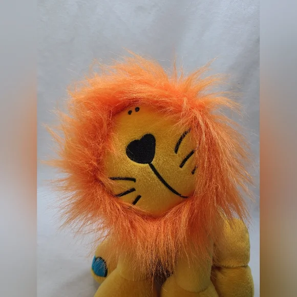Elfe Bang On The Door Orange Lion Plush Weighted Feet  13 Inch- 2004 - Picture 3 of 5